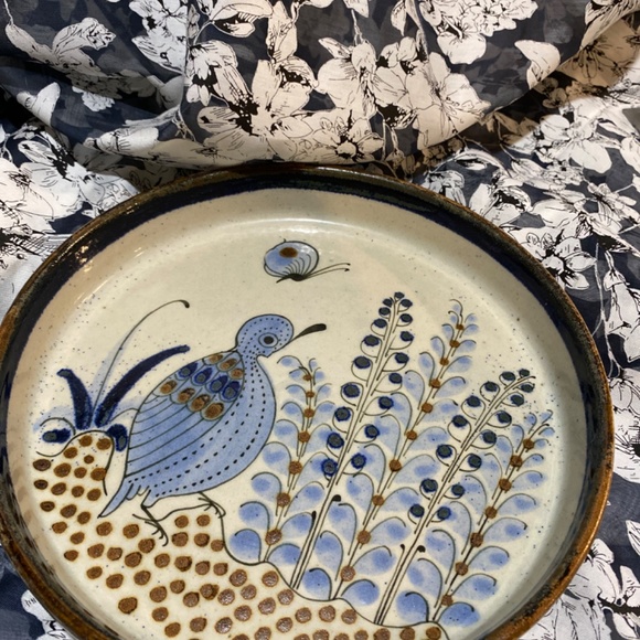 Ken Edwards El Palomar Mexico Tonala 10" deep  plate Tonala - Picture 3 of 10
